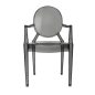 King Home LOUIS Füstszínű Polikarbonát Design Szék