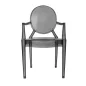 King Home LOUIS Füstszínű Polikarbonát Design Szék