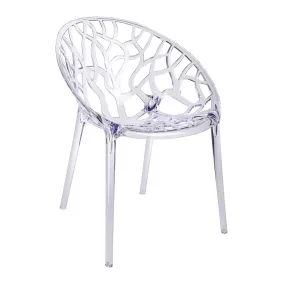   King Home Koral Áttetsző Polikarbonát Szék Organikus Mintázattal