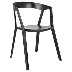 King Home Vibia Polipropilén Karfás Szék Fekete Matt