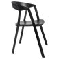 King Home Vibia Polipropilén Karfás Szék Fekete Matt