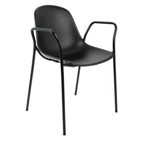 King Home Resol ARM Polipropilén Karfás Szék Fekete