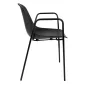 King Home Resol ARM Polipropilén Karfás Szék Fekete