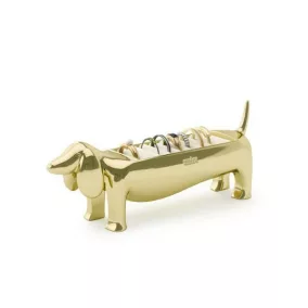 Umbra Dachsie Tacskó Gyűrűtartó Állvány Arany