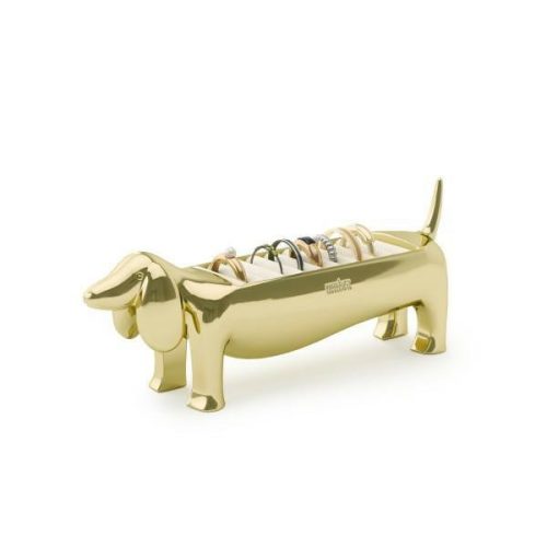 Umbra Dachsie Tacskó Gyűrűtartó Állvány Arany
