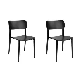   King Home Agat Premium Szék Szett Polipropilén Fekete Minimalistás