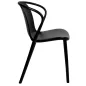 King Home Sparks Szék Polipropilén Fekete Karfás
