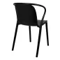 King Home Sparks Szék Polipropilén Fekete Karfás
