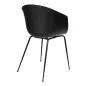 King Home RALF Polipropilén Szék Fekete Karfás Modern