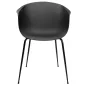 King Home RALF Polipropilén Szék Fekete Karfás Modern