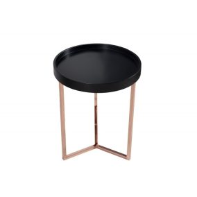   INVICTA Modular 40 Levehető Tálcás Dohányzóasztal Fekete Réz