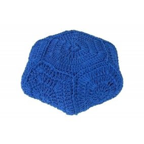 Invicta Cosy IV Kézzel Kötött Pamut Puff Kék