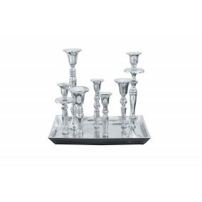   Invicta Interior Barokk Alumínium 7-ágú Gyertyatartó Ezüst
