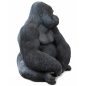 Kare Design XL Gorilla Műanyag Dekoráció Fekete 76cm