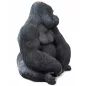 Kare Design XL Gorilla Műanyag Dekoráció Fekete 76cm