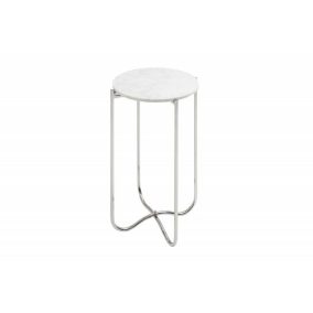 Invicta Noble I Márvány Kisasztal Fehér 35 cm