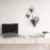 Umbra Trigg Geometrikus Fali Virágtartó Kerámia Fekete-Arany