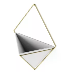 Umbra Trigg L Geometrikus Fali Virágtartó Fehér-Arany
