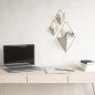 Umbra Trigg L Geometrikus Fali Virágtartó Fehér-Arany