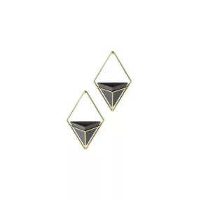 Umbra Trigg Geometrikus Fali Virágtartó Kerámia Fekete-Arany