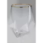   Kare Design Diamond Rim boros pohár készlet üveg átlátszó arany szegéllyel 525 ml