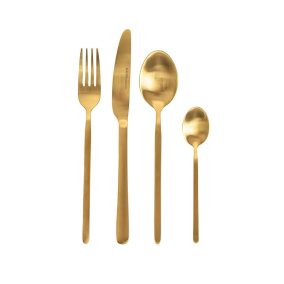 KARE Gloria Matt Gold Rozsdamentes Acél Evőeszközkészlet