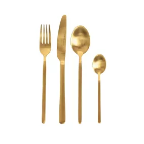 KARE Gloria Matt Gold Rozsdamentes Acél Evőeszközkészlet