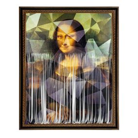   KARE Design Mademoiselle Lisa Modern Művészeti Vászonkép Geometrikus Szürreális