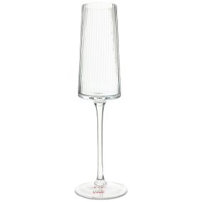   KARE Riffle Pezsgőspohár Üveg Átlátszó Bordázott 215ml