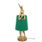   KARE Design Rabbit Asztali Lámpa Arany Zöld Vászon Ernyővel 68cm
