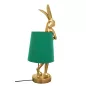   KARE Design Rabbit Asztali Lámpa Arany Zöld Vászon Ernyővel 68cm