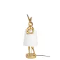   KARE Design Rabbit Aranyozott Nyuszi Asztali Lámpa Fehér Lenburkolattal