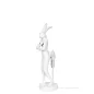   KARE Design Rabbit Asztali Lámpa Fehér Polirezin Rózsaszín Vászon Ernyővel