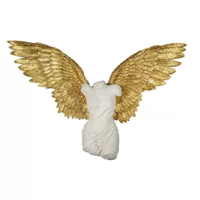 KARE Guardian Angel Fali Dekoráció Gyanta Fehér-Arany