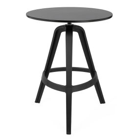 King Home Mira 60 Polipropilén Kerek Asztal Fekete Ipari