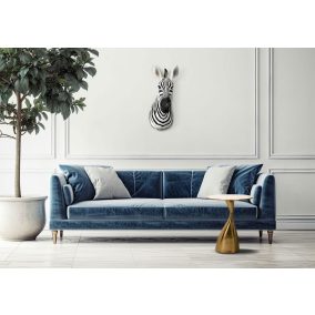 KARE Design Zebra Műgyanta Fali Dekoráció Fekete-Fehér