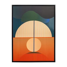   Kare Design Sunrise Modern Geometrikus Vászonkép Fekete Keretben