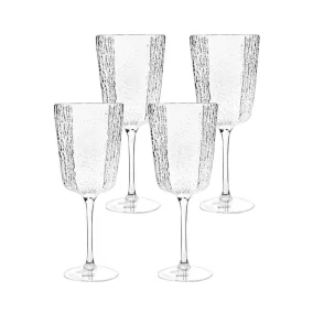   KARE Cascata Kézműves Texturált Borospohár 440ml Átlátszó