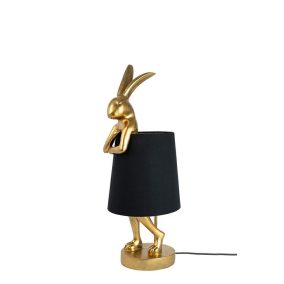KARE Design Rabbit Asztali Lámpa Arany-Fekete 50cm