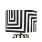   KARE Strisce Papírmasé Asztali Lámpa Fekete-Fehér Geometrikus 44cm