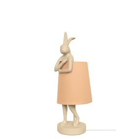 KARE Rabbit Asztali Lámpa Gyanta Barackszínű 50cm