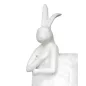 KARE Rabbit Fur Asztali Lámpa Műgyanta Fehér Ezüst 50cm
