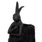 KARE Rabbit Fur Asztali Lámpa 50 cm Fekete Arany Műszőrme