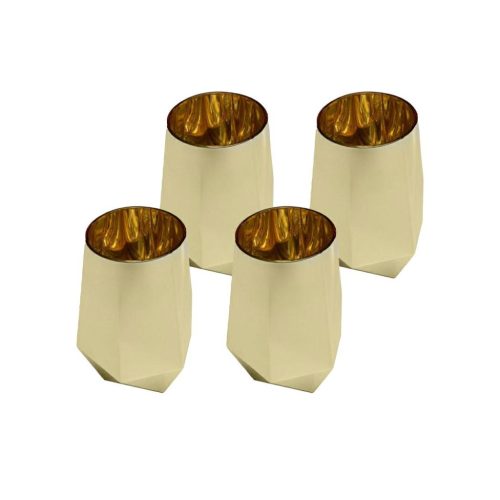 KARE Design Diamond Üvegpohár Készlet Arany 510ml