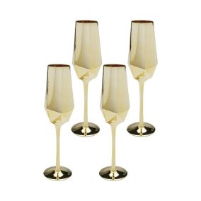 KARE Design Diamond Pezsgőspohár Készlet Arany 365ml