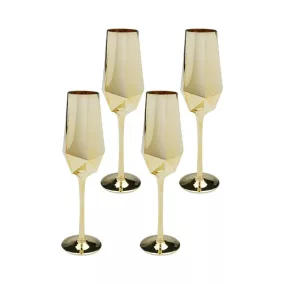 KARE Design Diamond Pezsgőspohár Készlet Arany 365ml