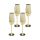 KARE Design Diamond Pezsgőspohár Készlet Arany 365ml