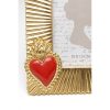 KARE Design Flaming Heart Due Arany Képkeret Piros Szívekkel 10x15 cm