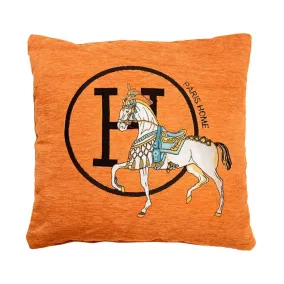   King Home Paris Home Lovas Díszpárna Chenille Narancssárga Elegáns
