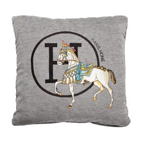 King Home Paris Home Lovas Díszpárna Chenille Szürke